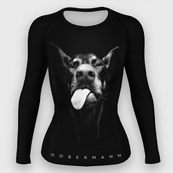 Рашгард женский Dobermann head, цвет: 3D-принт