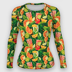 Женский рашгард Летний лимонад паттерны