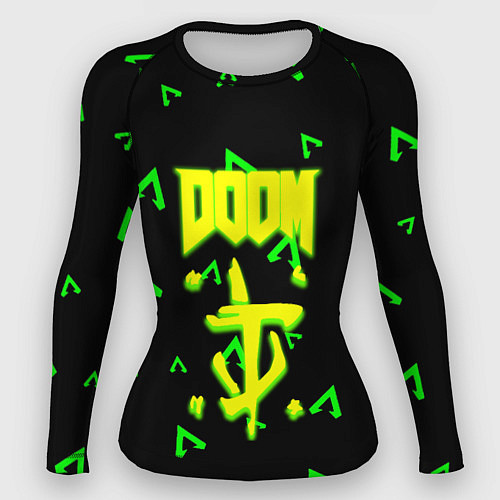 Женский рашгард Doom лого кислота / 3D-принт – фото 1