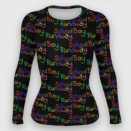 Женский рашгард Logo - Schoolboy Runaway pattern / 3D-принт – фото 1