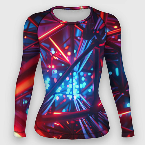 Женский рашгард Неоновые трубки / 3D-принт – фото 1