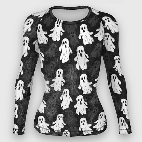 Женский рашгард Паттерн с призраками / 3D-принт – фото 1