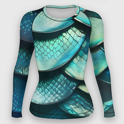 Женский рашгард Чешуя крупной рыбы / 3D-принт – фото 1
