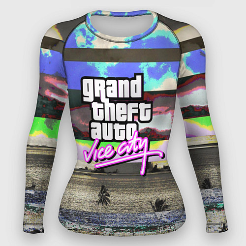 Женский рашгард Vice city glitch / 3D-принт – фото 1