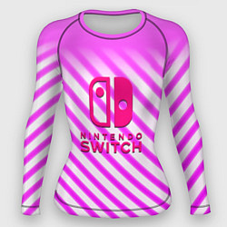 Рашгард женский Nintendo pink line, цвет: 3D-принт