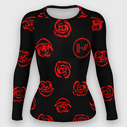 Женский рашгард Twenty one pilots rose pattern