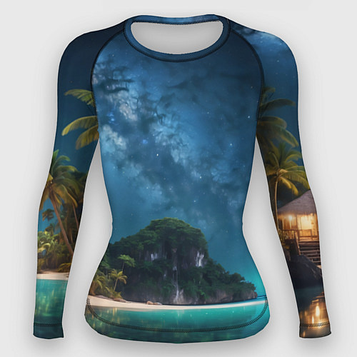 Женский рашгард Island beach / 3D-принт – фото 1