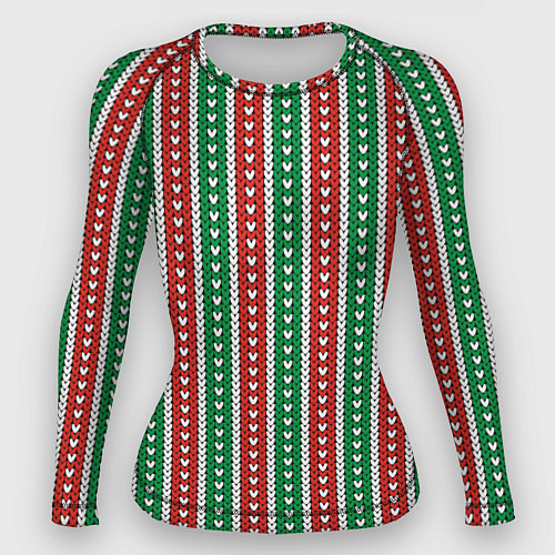 Женский рашгард Knitted pattern / 3D-принт – фото 1