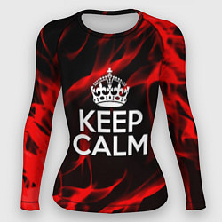 Женский рашгард Keep calm flame red