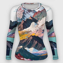 Рашгард женский Искусство гор, цвет: 3D-принт