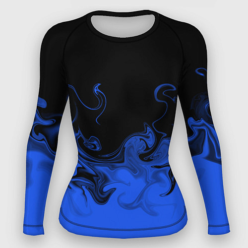 Женский рашгард Абстрактный синий огонь / 3D-принт – фото 1