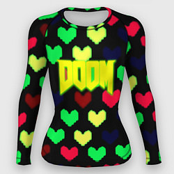 Женский рашгард Doom кислотные сердца