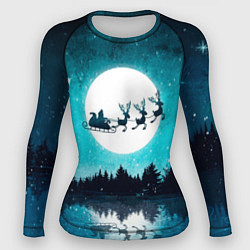 Рашгард женский Ночь нового года, цвет: 3D-принт