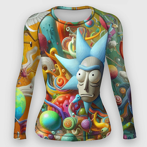 Женский рашгард Рик Санчес - абстракция / 3D-принт – фото 1