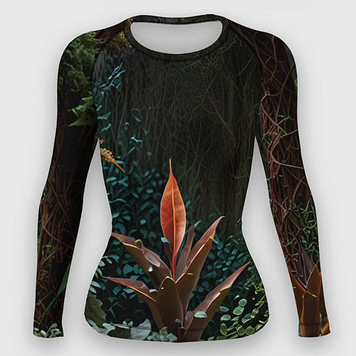 Женский рашгард Объемные растения / 3D-принт – фото 1