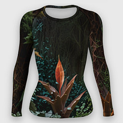 Женский рашгард Объемные растения