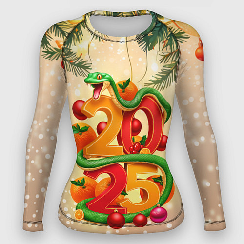 Женский рашгард Веселая змея 2025 / 3D-принт – фото 1