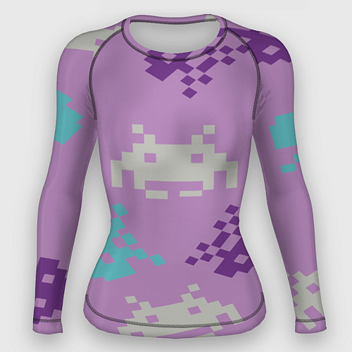 Женский рашгард Пиксели / 3D-принт – фото 1