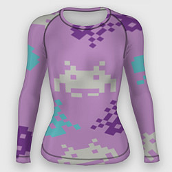 Рашгард женский Пиксели, цвет: 3D-принт