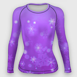 Рашгард женский Резные снежинки глитч, цвет: 3D-принт