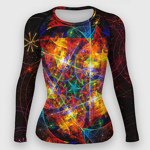 Женский рашгард Оптический дым текстура / 3D-принт – фото 1