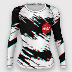 Рашгард женский Nasa glitch color, цвет: 3D-принт
