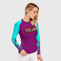Рашгард женский Tekken краски неон, цвет: 3D-принт — фото 2