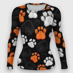 Рашгард женский Мохнатые лапки, цвет: 3D-принт