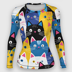 Женский рашгард Много цветных котиков