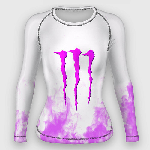 Женский рашгард Monster energy neon flame / 3D-принт – фото 1