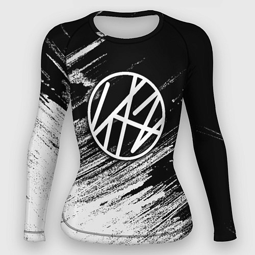 Женский рашгард Stray kids - черно-белый / 3D-принт – фото 1