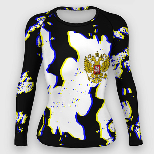 Женский рашгард Россия герб глитч / 3D-принт – фото 1