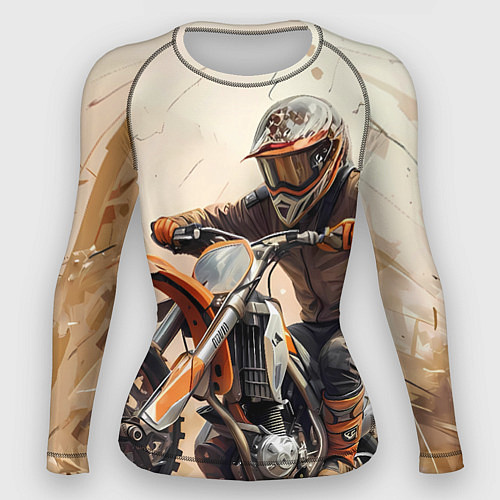 Женский рашгард Эндуро Гонщик / 3D-принт – фото 1