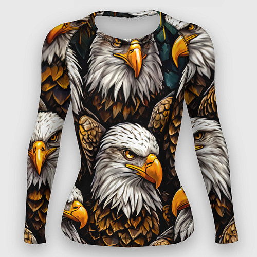 Женский рашгард Белоголовые орлы / 3D-принт – фото 1