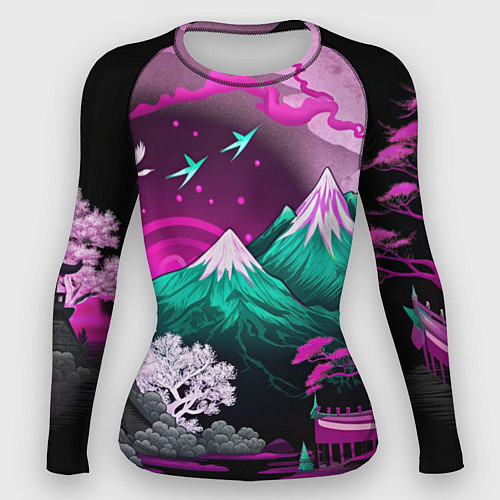 Женский рашгард Горы японии природа / 3D-принт – фото 1
