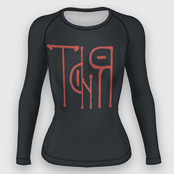 Рашгард женский Вязью Таня - красная надпись, цвет: 3D-принт
