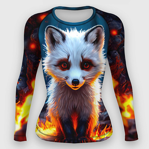 Женский рашгард Песец в огне / 3D-принт – фото 1