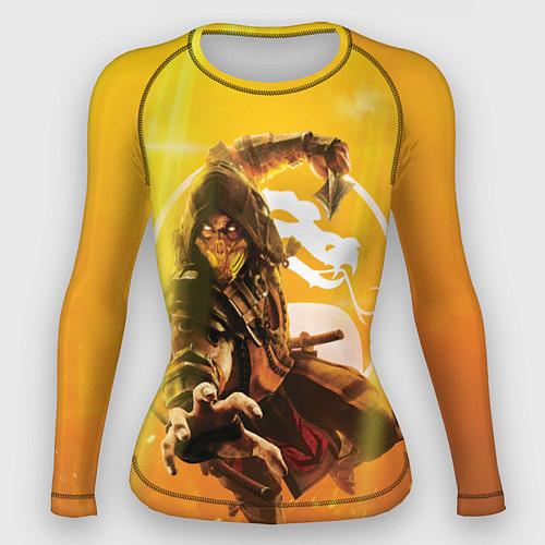 Женский рашгард Скорпион - Mortal Kombat / 3D-принт – фото 1