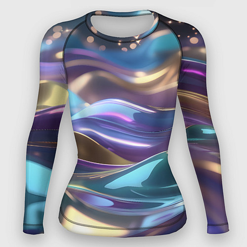Женский рашгард Космические мягкие волны / 3D-принт – фото 1