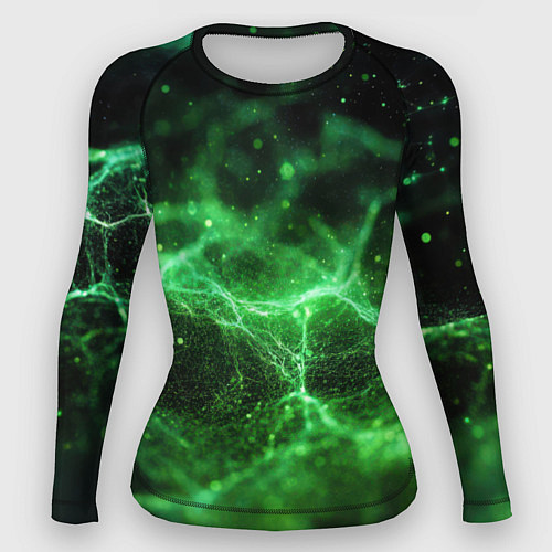 Женский рашгард Зеленая связь текстура / 3D-принт – фото 1
