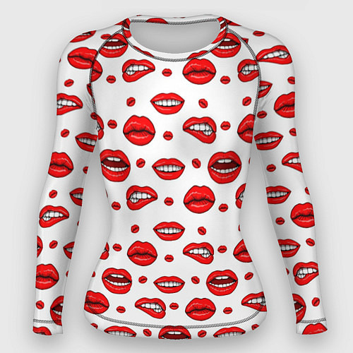 Женский рашгард Губной паттерн / 3D-принт – фото 1