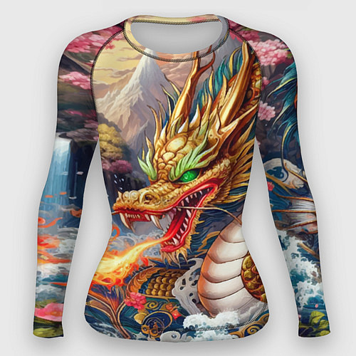 Женский рашгард Dragon tattoo - irezumi / 3D-принт – фото 1
