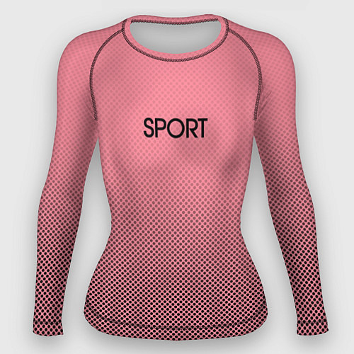 Женский рашгард Sport розовый текстурный / 3D-принт – фото 1