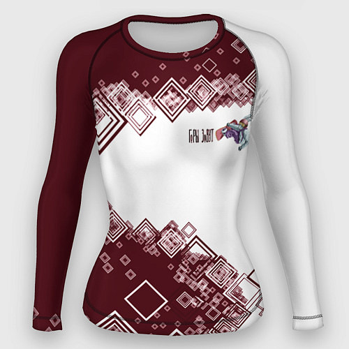 Женский рашгард Сноуборд горы зовут / 3D-принт – фото 1