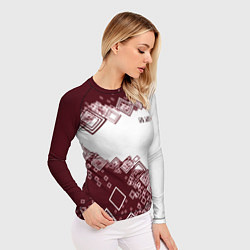 Рашгард женский Сноуборд горы зовут, цвет: 3D-принт — фото 2