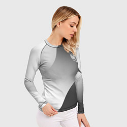 Рашгард женский Герб России серый градиент, цвет: 3D-принт — фото 2