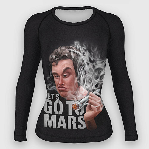 Женский рашгард Илон Маск - Lets go to Mars / 3D-принт – фото 1