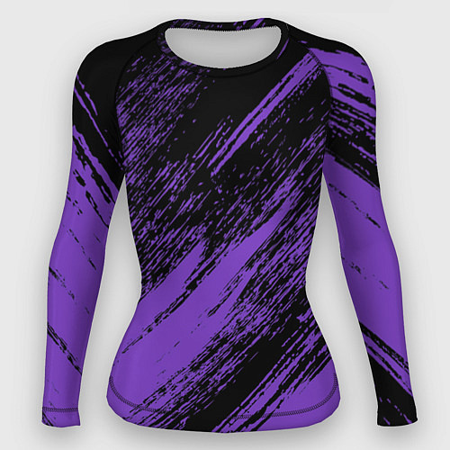 Женский рашгард The color is purple and black / 3D-принт – фото 1