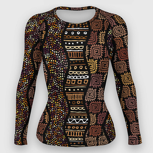 Женский рашгард Африканский орнамент этнический / 3D-принт – фото 1