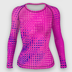 Рашгард женский Сочный розовый абстаркция, цвет: 3D-принт
